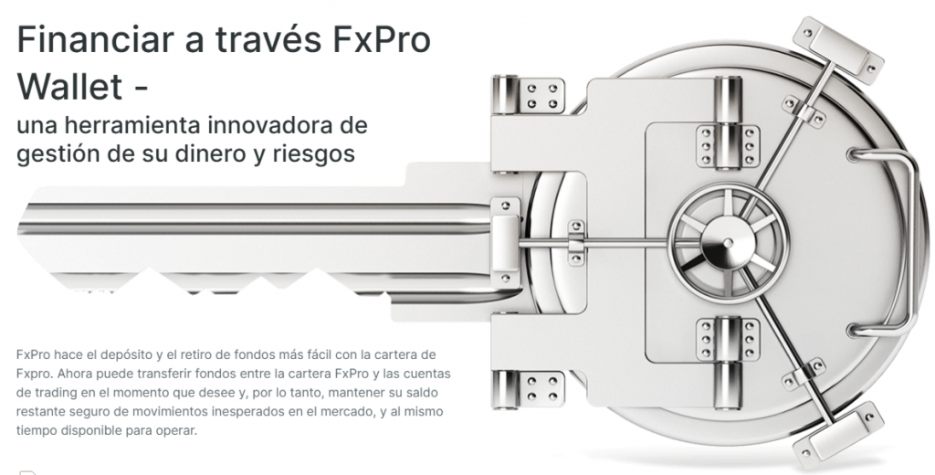Financiar a través FxPro Wallet